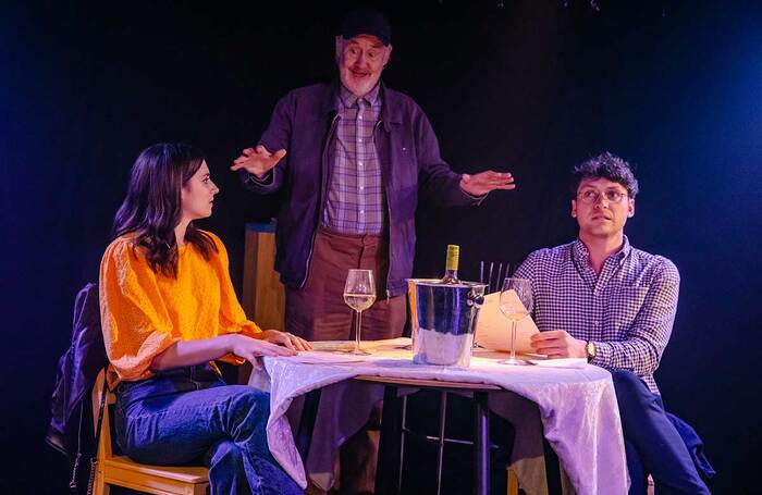 Abigail Weinstock, Nigel Planer, Sam Thorpe-Spinks in The Arc: A Trilogy of New Jewish Plays at Soho Theatre, London. Photo: Danny With A Camera