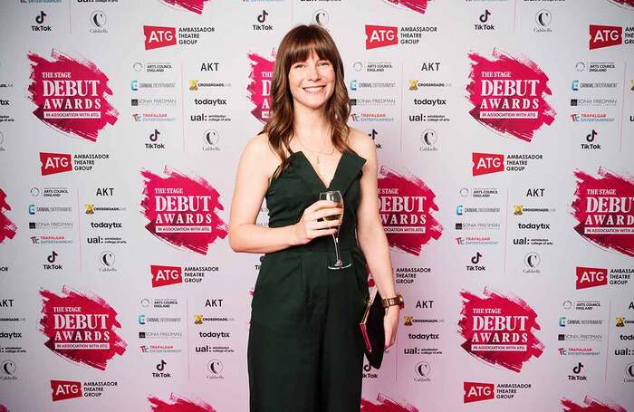 Rebecca Frecknall at The Stage Debut Awards 2023. Photo: Alex Brenner