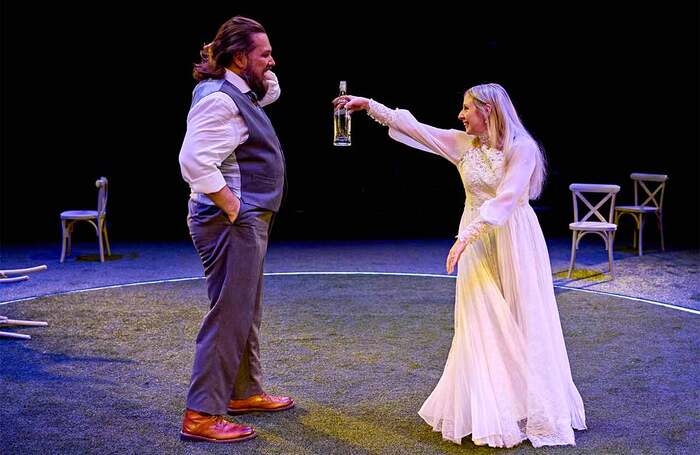 Marc Wootton and Sinéad Matthews in Till the Stars Come Down at the National Theatre, London. Photo: Manuel Harlan