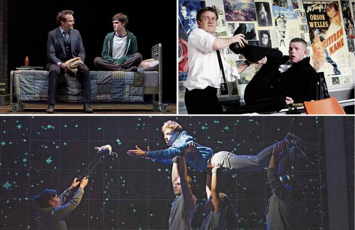 Clockwise from top left: Harry Potter and the Cursed Child (2017 winner), The History Boys (2005) and The Curious Incident of the Dog in the Night-Time (2013), which came out on top for voters. Photos: Manuel Harlan/Tristram Kenton