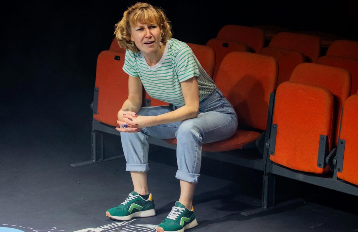 Katie Arnstein in The Long Run at New Diorama Theatre, London. Photo: Ali Wright